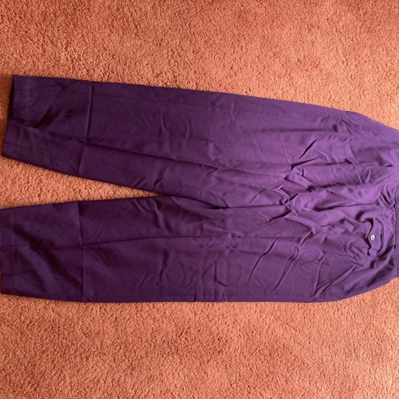 Vintage Talbots Purple Wool Pantsuit Size 12 Pants & Blazer/Jacket set - Picture 11 of 16